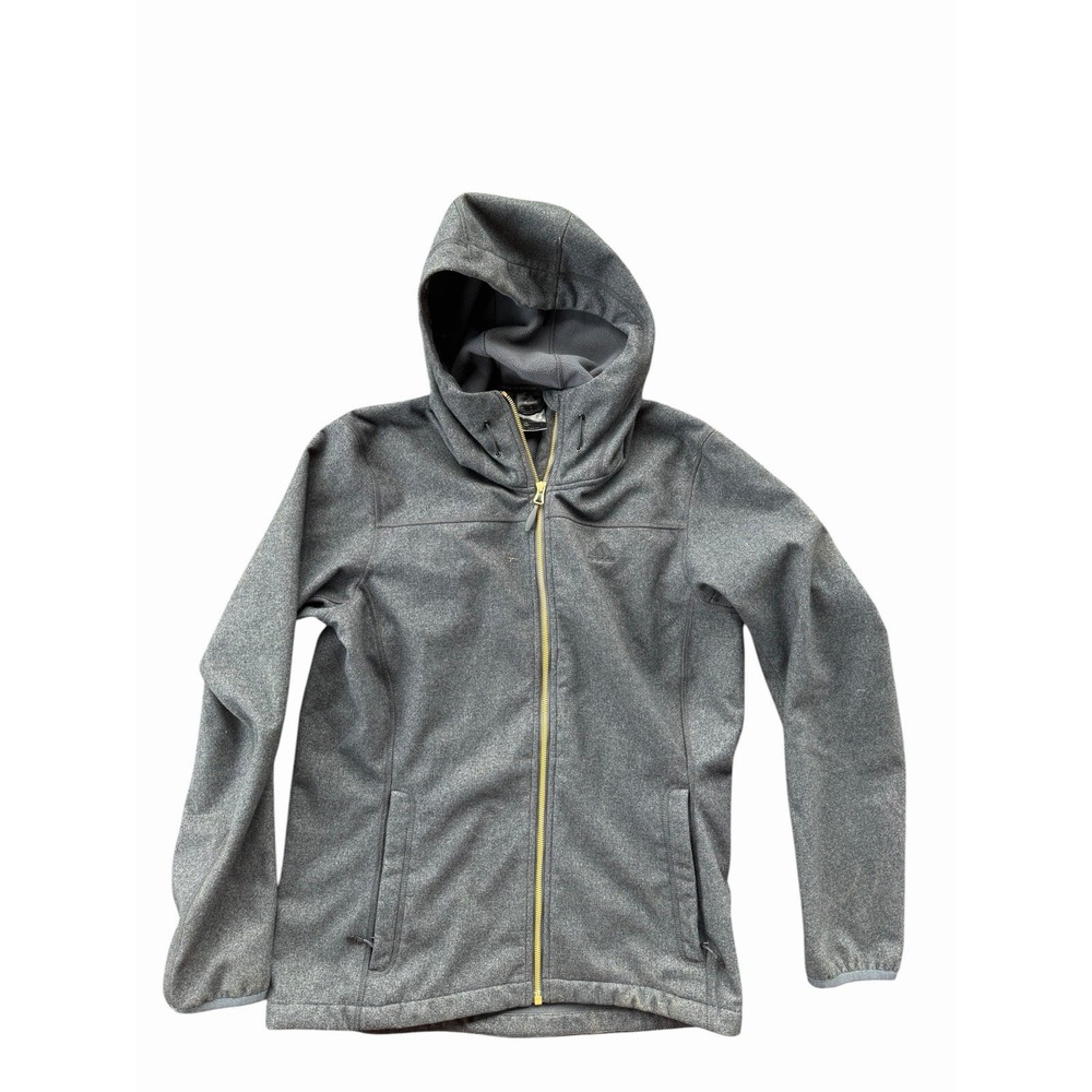 ADIDAS OUTDOOR JACKET SIZE M Outdoor Full ZIp Hooded Grey Fleece